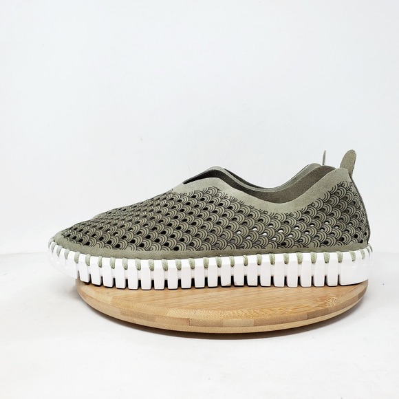 Ilse Jacobsen Tulip 139 Shoes Women 39 Green Slip On Comfort Loafer Sneakers - Picture 7 of 12